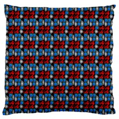 Red And Blue Large Cushion Case (one Side)