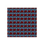 Red And Blue Satin Bandana Scarf Front