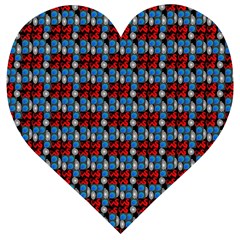 Red And Blue Wooden Puzzle Heart by Sparkle