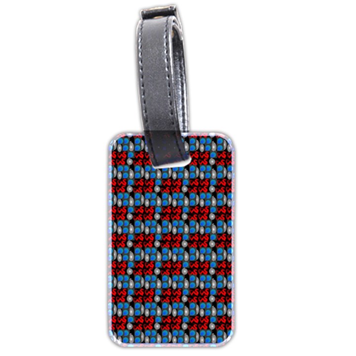 Red And Blue Luggage Tag (two sides)