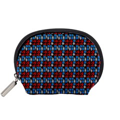 Red And Blue Accessory Pouch (small) by Sparkle