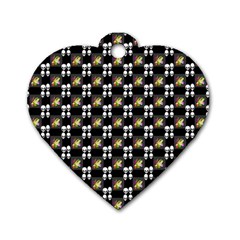 Shiny Skull Dog Tag Heart (one Side) by Sparkle