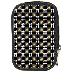 Shiny Skull Compact Camera Leather Case by Sparkle