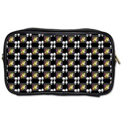 Shiny Skull Toiletries Bag (one Side) by Sparkle