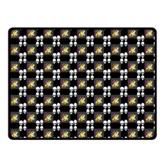 Shiny Skull Double Sided Fleece Blanket (small)  by Sparkle