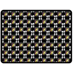 Shiny Skull Double Sided Fleece Blanket (large)  by Sparkle