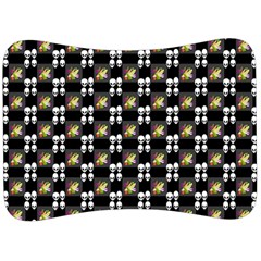 Shiny Skull Velour Seat Head Rest Cushion by Sparkle