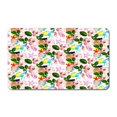 Painted Flowers Magnet (rectangular) by Sparkle