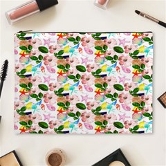 Painted Flowers Cosmetic Bag (xl) by Sparkle