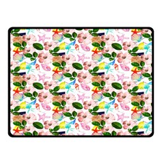 Painted Flowers Double Sided Fleece Blanket (small)  by Sparkle