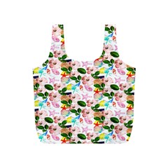 Painted Flowers Full Print Recycle Bag (s) by Sparkle