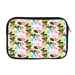 Painted Flowers Apple Macbook Pro 17  Zipper Case by Sparkle