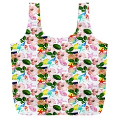 Painted Flowers Full Print Recycle Bag (xxxl) by Sparkle