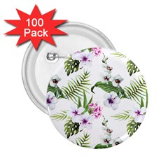 Summer Flowers 2 25  Buttons (100 Pack)  by goljakoff