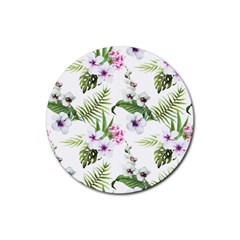 Summer Flowers Rubber Coaster (round)  by goljakoff