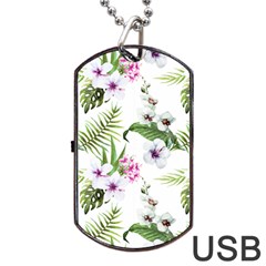 Summer Flowers Dog Tag Usb Flash (two Sides) by goljakoff