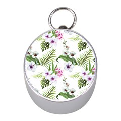 Summer Flowers Mini Silver Compasses by goljakoff