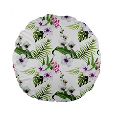 Summer Flowers Standard 15  Premium Flano Round Cushions by goljakoff