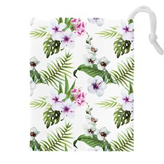 Summer Flowers Drawstring Pouch (5xl) by goljakoff