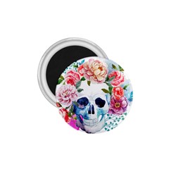 Skull And Flowers 1 75  Magnets by goljakoff