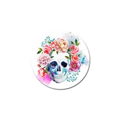 Skull And Flowers Golf Ball Marker by goljakoff