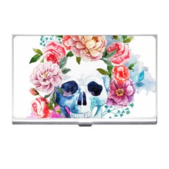 Skull And Flowers Business Card Holder by goljakoff