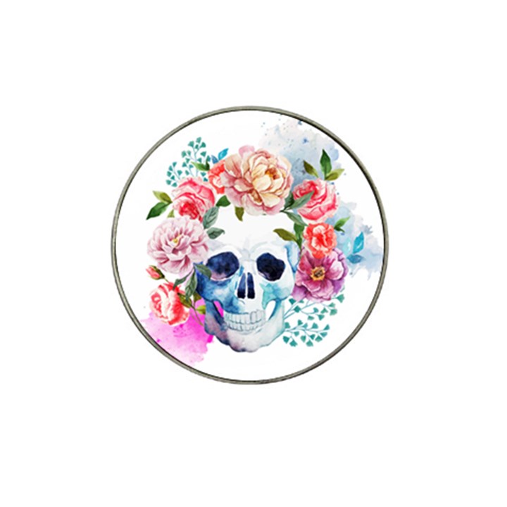 Skull and flowers Hat Clip Ball Marker (10 pack)