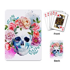 Skull And Flowers Playing Cards Single Design (rectangle) by goljakoff