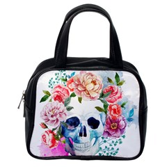 Skull And Flowers Classic Handbag (one Side) by goljakoff