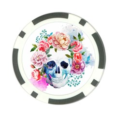 Skull And Flowers Poker Chip Card Guard (10 Pack) by goljakoff