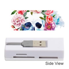 Skull And Flowers Memory Card Reader (stick) by goljakoff