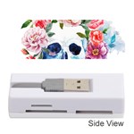 Skull and flowers Memory Card Reader (Stick) Front