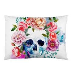 Skull And Flowers Pillow Case (two Sides) by goljakoff