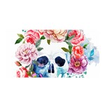 Skull and flowers Satin Wrap Front