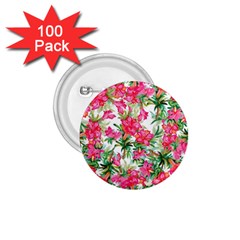 Pink Flowers 1 75  Buttons (100 Pack)  by goljakoff