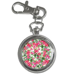 Pink Flowers Key Chain Watches by goljakoff