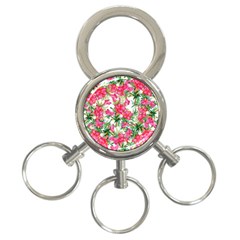 Pink Flowers 3-ring Key Chain by goljakoff