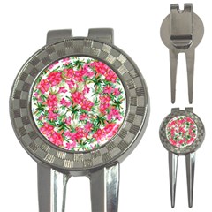 Pink Flowers 3-in-1 Golf Divots by goljakoff