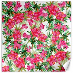 Pink Flowers Canvas 12  X 12  by goljakoff