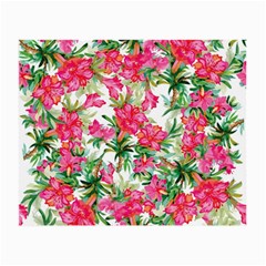 Pink Flowers Small Glasses Cloth (2 Sides) by goljakoff