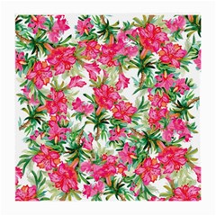 Pink Flowers Medium Glasses Cloth (2 Sides) by goljakoff