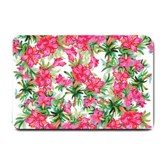 Pink Flowers Small Doormat  by goljakoff