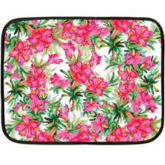 Pink Flowers Fleece Blanket (mini) by goljakoff