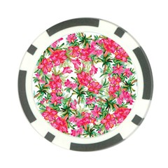 Pink Flowers Poker Chip Card Guard (10 Pack) by goljakoff