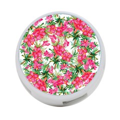 Pink Flowers 4-port Usb Hub (one Side) by goljakoff