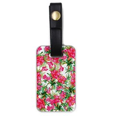 Pink Flowers Luggage Tag (one Side) by goljakoff