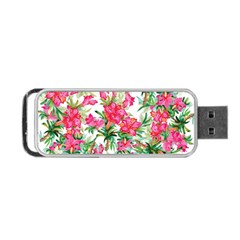 Pink Flowers Portable Usb Flash (one Side) by goljakoff