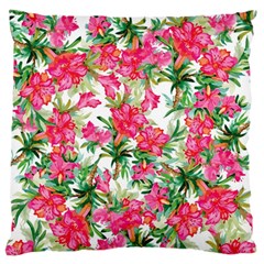 Pink Flowers Large Flano Cushion Case (one Side) by goljakoff