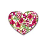 Rose blossom Rubber Coaster (Heart)  Front