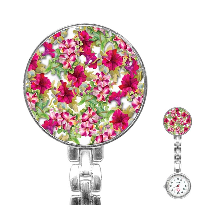 Rose blossom Stainless Steel Nurses Watch